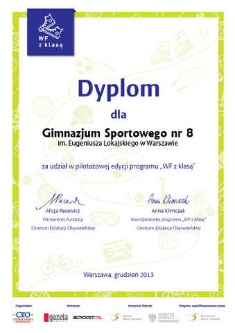 dyplom dla szkoły